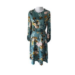 Chelsea28 Long Sleeve Floral Print Dress size Small